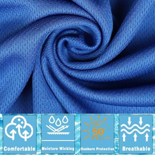 LeeHanTon Men's Sun Shirts Sun Protection Hoodie Shirt UPF 50+ Long Sleeve Work Athletic Shirt with Hooded for Fishing Hiking