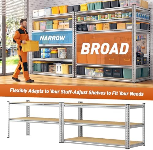 Galvanized Garage Shelving,3100LBS 5-Tier Metal Storage Rack