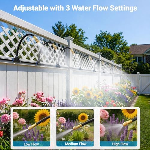 Thiswing 100FT 360° Adjustable Irrigation System for Garden