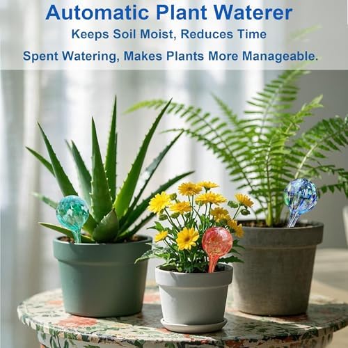 Plant Self Watering Globes, 6pcs Glass Self Watering Bulb for Potted Plant
