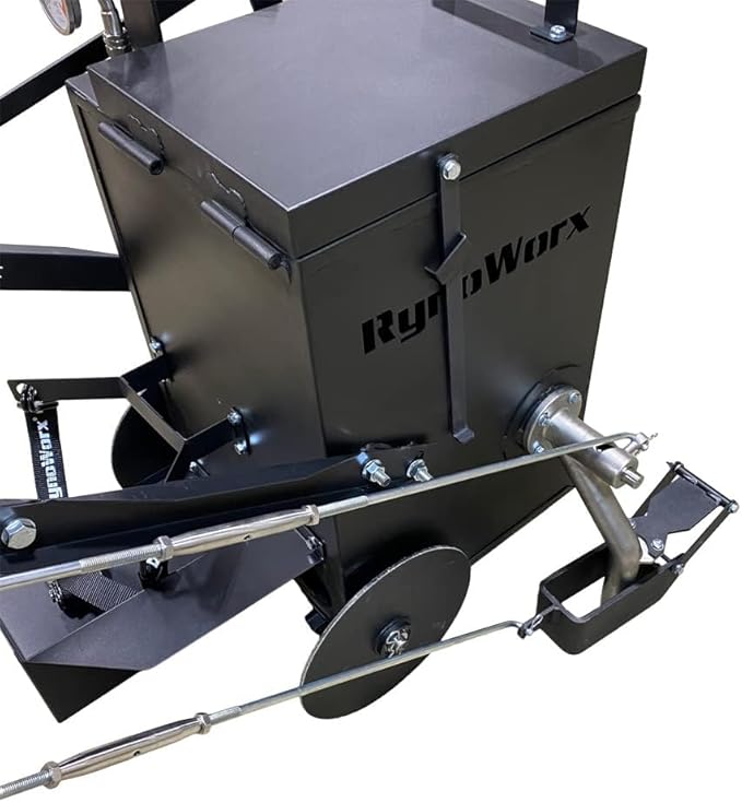 RY10 Asphalt Melt and Apply Hot Rubberized Crack Filler Machine - 12.5 Gallon Capacity | Included Torch Heats Crack Sealant and Burns | Great for Crack Repairs
