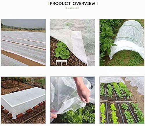 Agfabric Plant Covers Freeze Protection 10'x50' 0.55oz Frost Blankets for Plants Plant Frost Protection Covers Garden Winter Frost Pests Protection,White