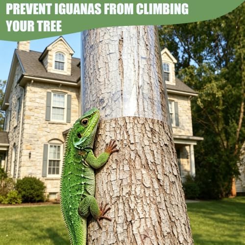 15in x 9.8ft Smooth Squirrel Baffle for Bird Feeder Poles,Bird Feeder Pole Guards,Squirrel Guard Protector with Strong Double-Sided Tape, Tree Trunk Pole Wrap for Prevention Climbing