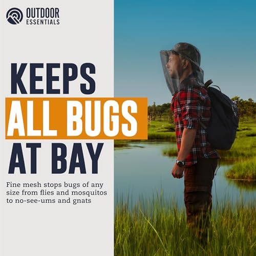 Mosquito Head Net Mesh Face Cover – Bug Face Netting Protection Against Gnats, Midges, Black Flies – Head Net for Men & Women, Hunting, Fishing, Camping, Gardening – No-See-Um Insect Netting