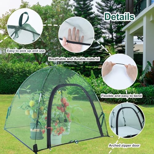 2pack Pest Guard Cover,22.8x22.8x22.8 Inches Garden Mesh Plant Cover Insect Bird Barrier Netting Mesh Outdoor Mesh Plant Enclosure Plant Tent Cover Pest Protection Guard for Fruit Vegetables