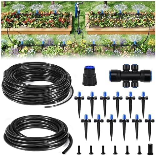 HIRALIY 50FT Vortex Drip Irrigation Kit