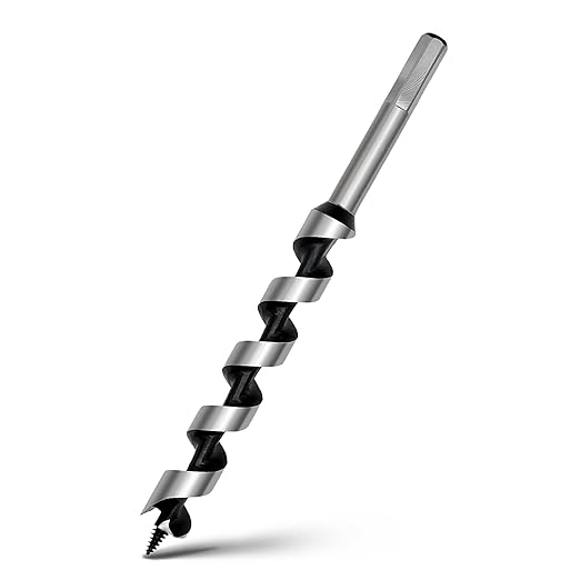 25/32 x 9 inch Auger Drill Bit for Wood,Hex Shank Ship Auger Bit for Soft Wood, Hard Wood, Plastic, Composite Materials and DIY Projects