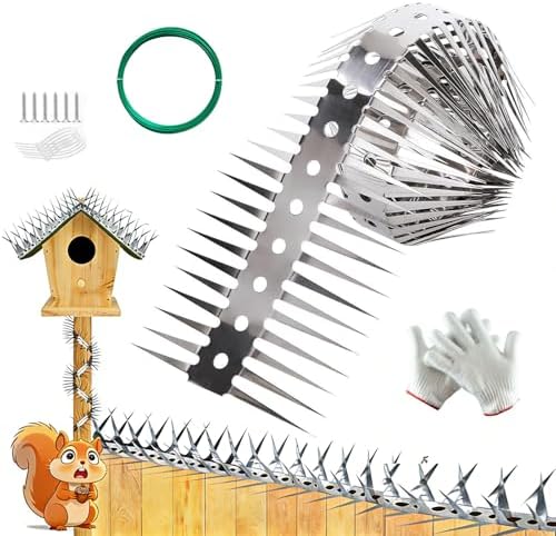 Anti-Climb Spikes for Raccoon & Bird Protection - Heavy-Duty Stainless Steel Barrier Nails for Fence, Roof, Trees | Outdoor Animal Climb Prevention (1PCS)