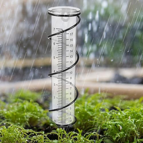 3pcs 7-inch Freeze Proof Rain Gauge Set with Large Scale, Accurate Outdoor Rain and Snow Meter for Garden, Lawn, Deck, Patio Use