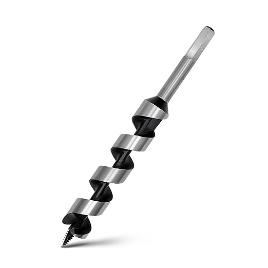 1 inch x 13.8 inch Auger Drill Bit for Wood,26x350mm Hex Shank Ship Auger Bit for Soft Wood, Hard Wood, Plastic, Composite Materials and DIY Projects, 1" (26mm)