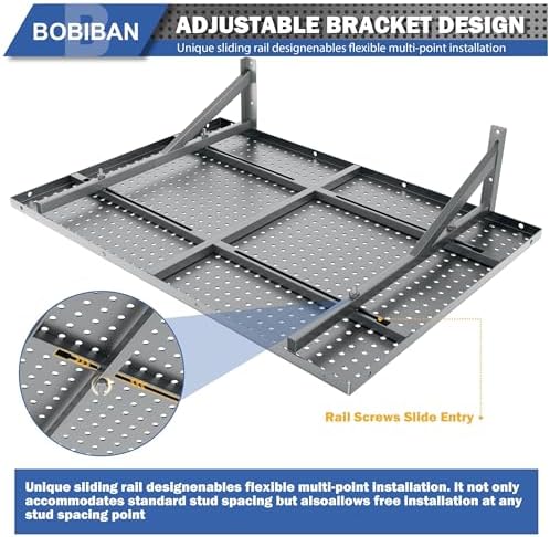 2 Pack Garage Wall Shelving Heavy Duty 2x3ft, Gray