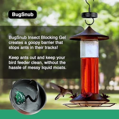 Hanging Ant Guard (3-pack)- Waterless Ant Defense for Hummingbird Nectar Feeders, Unique Upside-down Design, No Liquid Moat, Metal Hooks
