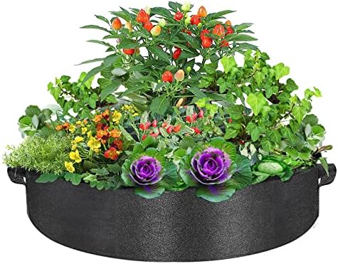 ZtohPyo 50 Gallon Plant Grow Bags, Large Fabric Raised Garden Bed with Handles, Durable Garden Beds Planters Aeration Gardening Container to Grow Vegetables for Outdoor Plants