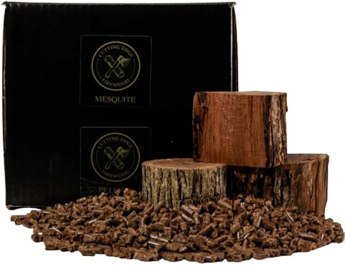 Cutting Edge Firewood Mesquite BBQ Wood Pellets – 100% Natural Hardwood Grilling Pellets for Smokers, Pellet Grills, and Outdoor Cooking – Bold Southwest Flavor, Minimal Ash, 15 lb Bag