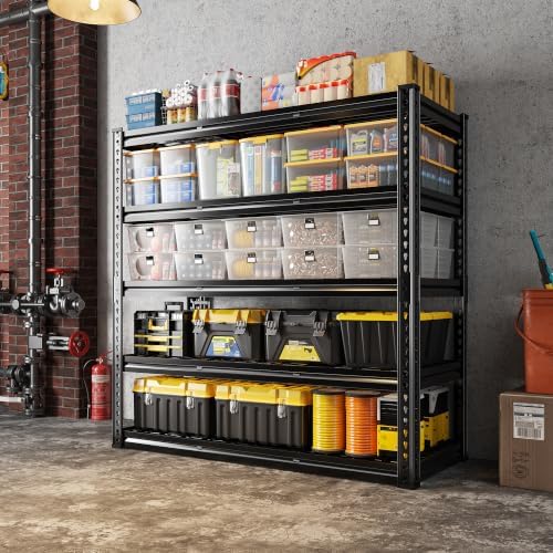 REIBII 5 Tier Heavy Duty Metal Shelving for Garage Basement Warehouse