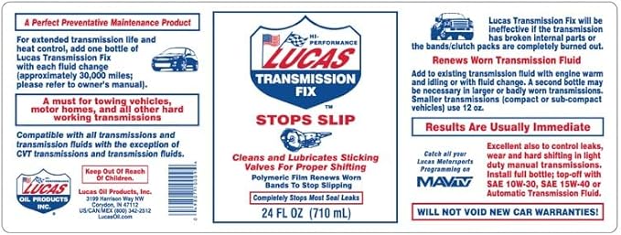 Lucas Oil 10009 Transmission Fix - 24 Ounce, White
