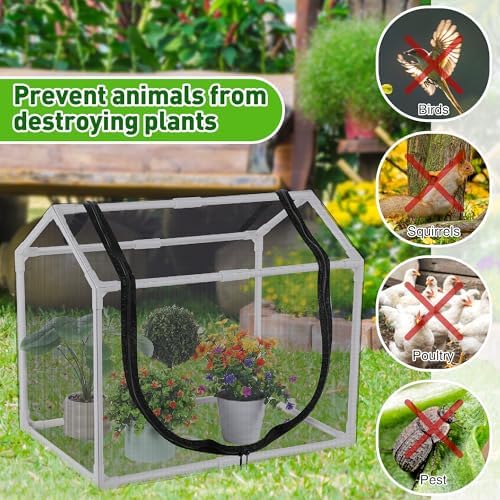 Mesh Plant Cover from Animals, 23.62"x15.75"x19.69" Heavy Duty Plant Cover