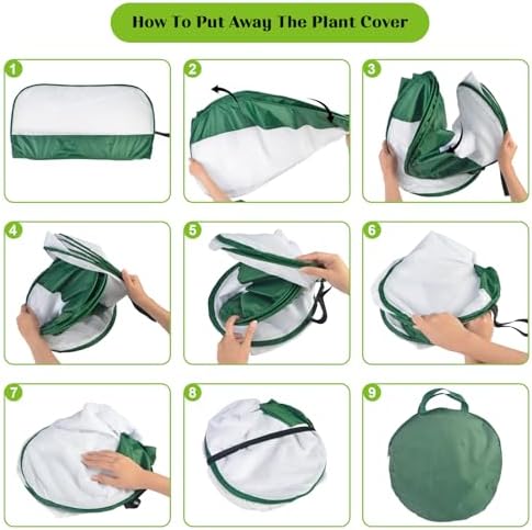 2Pcs 40"x40"x20" Pop Up Garden Mesh Plant Cover-Foldable Plant Protector