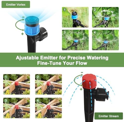 Drip Irrigation Kit for Garden, Quick-Connect Plant Watering System 250FT