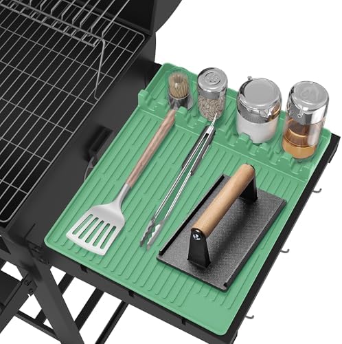 Silicone Grill Mat for Blackstone Griddle Accessories, 8-Slot Tool Mat
