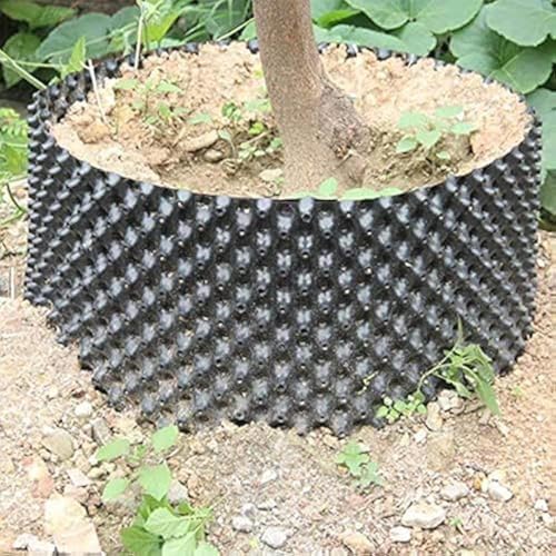RooTrimmer Air Pruning Containers, 25 Gallon Air Pots for Big Tree, 100 Liter 20" X 20" D/H Special Packing Interlocked Large Air Root Pruning Planters Outdoor, Black, 5 Packs