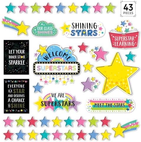 CTP Star Bright Shine Bright Bulletin Board Top Classroom Decorating Accents (Creative Teaching Press 10918)