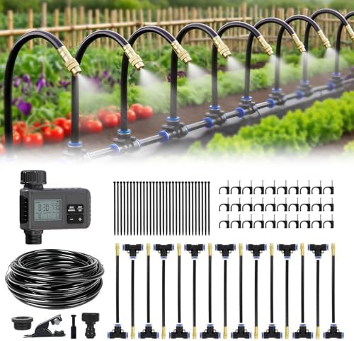 Drip Irrigation System Kit, 50FT Automatic Watering with Timer