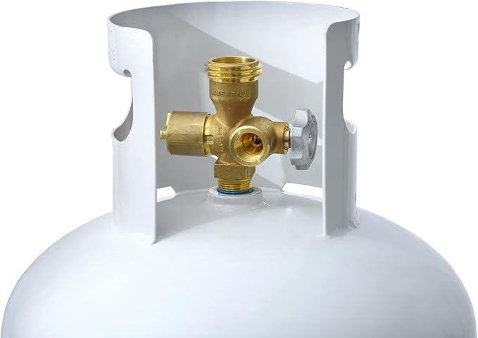 Flame King 100LB (23 Gal) Multi-Valve Propane Tank with High Capacity Filler, Great for Mixed Heating Systems, Home fireplaces, Dryers and Grills
