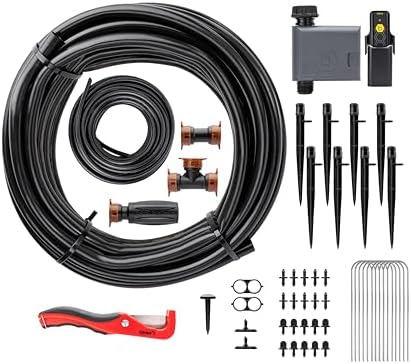 Orbit 69600 Shrub and Flower Bed Drip Irrigation Kit with B-hyve (Gen 2) Smart Hose Watering Timer