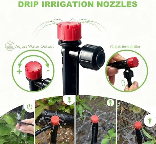 Upgraded Copper Connectors Drip Irrigation Kit (16FT+79FT)
