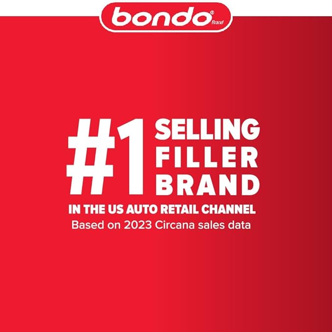 Bondo Body Filler, Original Formula for Fast, Easy Repair & Restoration for your Vehicle, 00262, Filler 1.57 lb and Hardener 0.75 oz, 1 Can