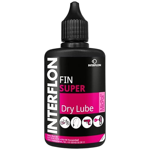 Interflon Fin Super Dry Lube, Universal Dry Film Lubricant – Multipurpose Penetrating Long-Lasting Lubricant for a Variety of Indoor and Outdoor Applications – 50ml Squeeze Bottle