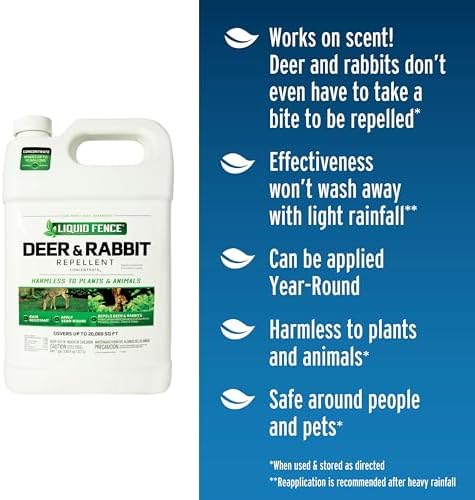 Liquid Fence Deer and Rabbit Repellent Concentrate, 1 Gallon