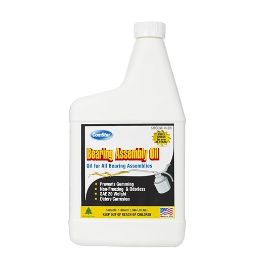 ComStar Bearing Assembly Lube Oil, SAE 20 Weight, Prevents Gumming, Protects Against Rust and Wear, Provides Long-Lasting Lubrication, Withstands Extreme Pressure, 1 Quart (45-535)