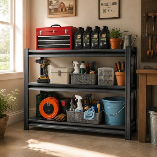 PRESTELION Garage Shelving 1200 LBS Adjustable Metal Storage Shelves