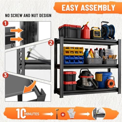 Garage Shelving, Heavy Duty Storage Shelves, Adjustable Boltless Units