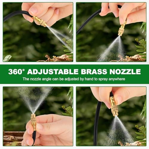 30FT Drip Irrigation System, 1/4" Garden Watering Misting System for Plant
