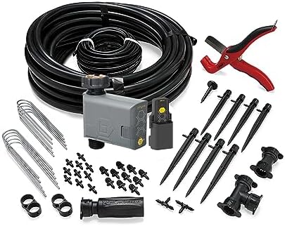 Orbit 69600 Shrub and Flower Bed Drip Irrigation Kit with B-hyve (Gen 2) Smart Hose Watering Timer