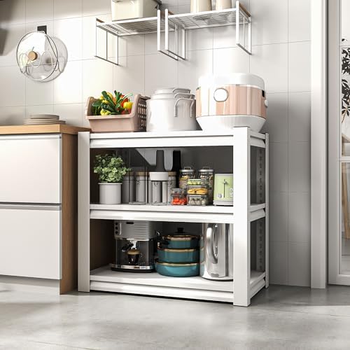 Garage Adjustable Storage Shelves, 3 Tier, Heavy Duty, 31" H*34.5" W*19.5" D, White
