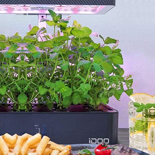 iDOO Seed Pods kit for Hydroponics System, with 12 Growth Sponges, 12 Grow Baskets, 12 Pod Labels, 12 Grow Domes, 2 Plant Food, Compatible with All Brands of Hydroponics Supplies