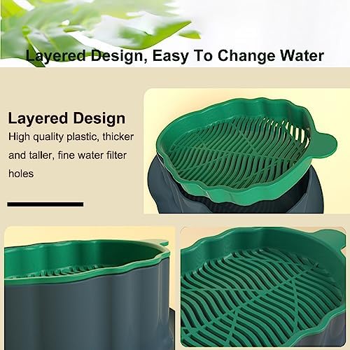 2Pcs Cat Grass Planter (No Seeds Included) Wheatgrass Planting Trays Hydroponic Cat Grass Growing Kits for Indoor Cats Soilless Organic Nursery Box Pet Grass Pot (N)