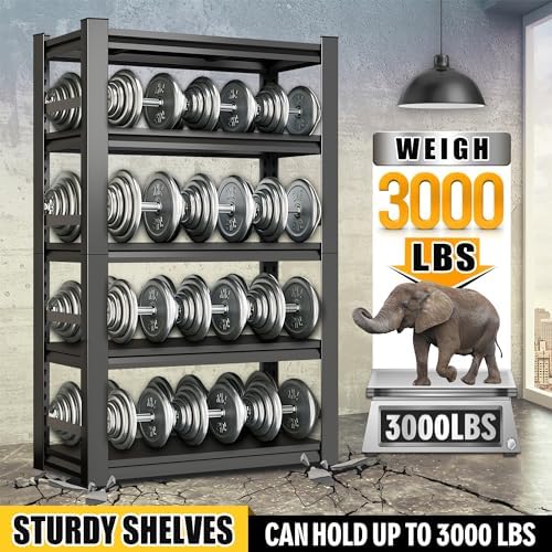 72" H|35.5" W All-Metal Garage Shelving Unit and Storage-Easy Assembly Shelves 5-Tier Rack|Heavy-Duty Adjustable Shelf|Steel Shelves for Industrial,Warehouse,Basement