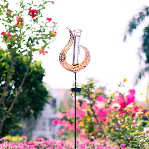 39'' Tall Rain Gauge Outdoor - Solar Flame Design