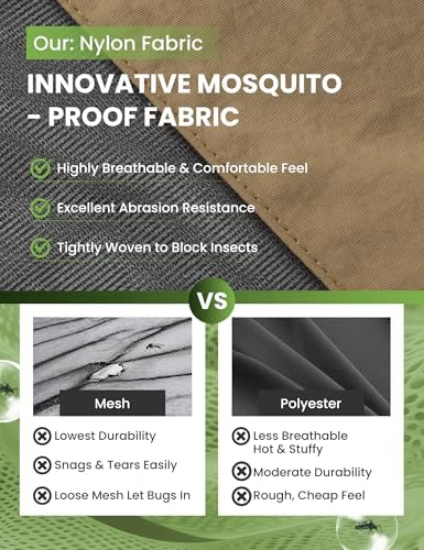 Mosquito Jacket, Durable Bug-Proof Jacket with Adjustable Hood & Pocket, Summer Mosquito Suit Outdoor Proof Clothing