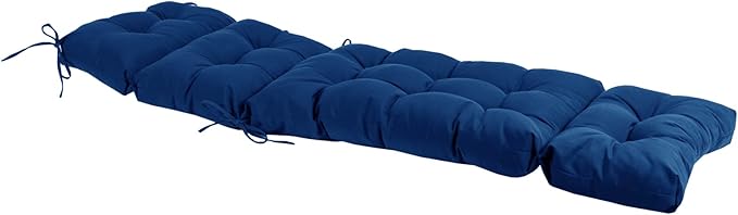 QILLOWAY Indoor/Outdoor Chaise Lounge Cushion,Spring/Summer Seasonal Replacement Cushions. (Royal Blue)