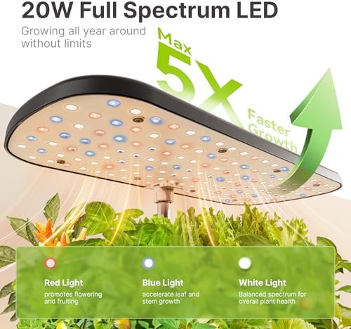 SUNCOZE Hydroponics Growing System, 12 Pods, 12.4 in Adjustable Height