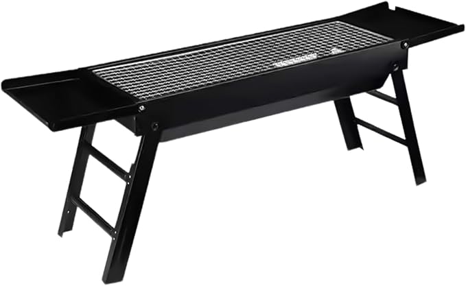 Portable Charcoal Grill, Removable Stove, 88x22x31cm, Foldable BBQ Stove, Outdoor Cooking Grill, Portable Handle, for Garden Outdoor Camping Cooking Picnic Travel Backyard