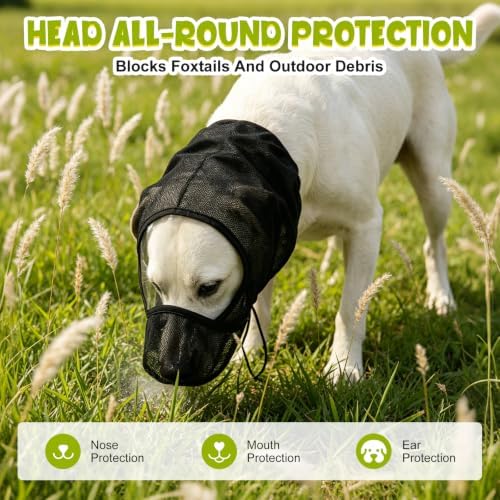 Foxtail Mask for Dogs, Breathable Mesh Foxtail Protection for Dog