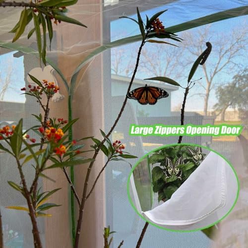 36" Garden Mesh Plant Enclosure Cover, Pop-up Garden Mesh Plant Cover for Pests, Bird and Pest Protection Guard for Fruit, Vegetables, Flowers and Herbs(1Pcs 24x24x36in Having Bottom)