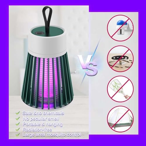 Mozz Guard Mosquito Zapper, 2025 New MozzGuard Outdoor Mosquito Lamp, USB Charing and Low Noise, Portable Cordless Zapper Outdoor, for Indoor, Home Garden, Camping, Picnic (2 Pack)